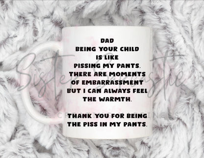 Dad Gift - Father’s Day - Thank You - Fathers Day - Funny Gift - Personalised Mug - Birthday Present - Gift For Dad