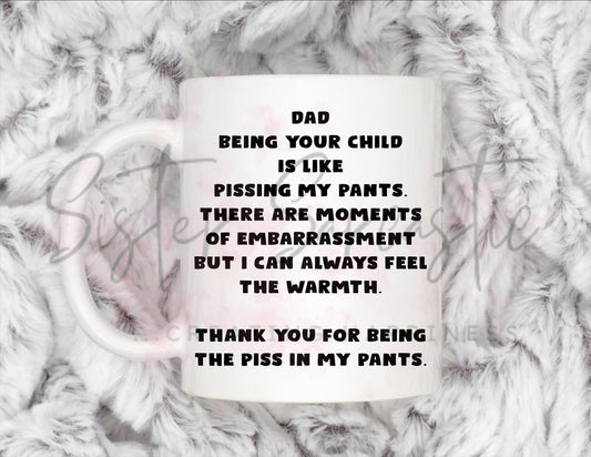 Dad Gift - Father’s Day - Thank You - Fathers Day - Funny Gift - Personalised Mug - Birthday Present - Gift For Dad