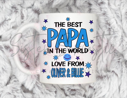 Best Papa In The World Mug - Personalised Gift -Christmas Gift - Birthday Gift - Father’s Day - Best Papa Gift