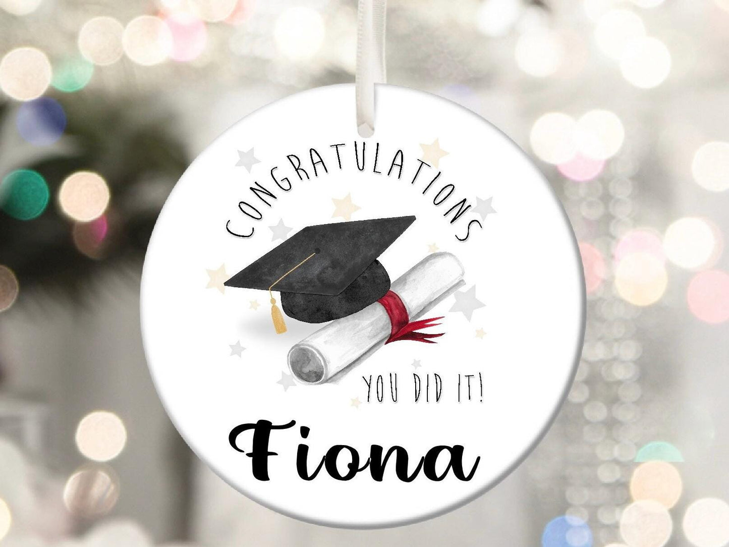 Congratulations Graduation Student University College End of School Leavers 2025 Keepsake Plaque Bauble Personalised Custom Gift