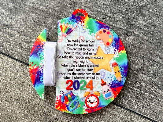 Personalised Kids First Day of School Gift, 2025 First Day, Ribbon Bauble, Grandson Granddaughter, Personalised Gift, Keepsake Gift,