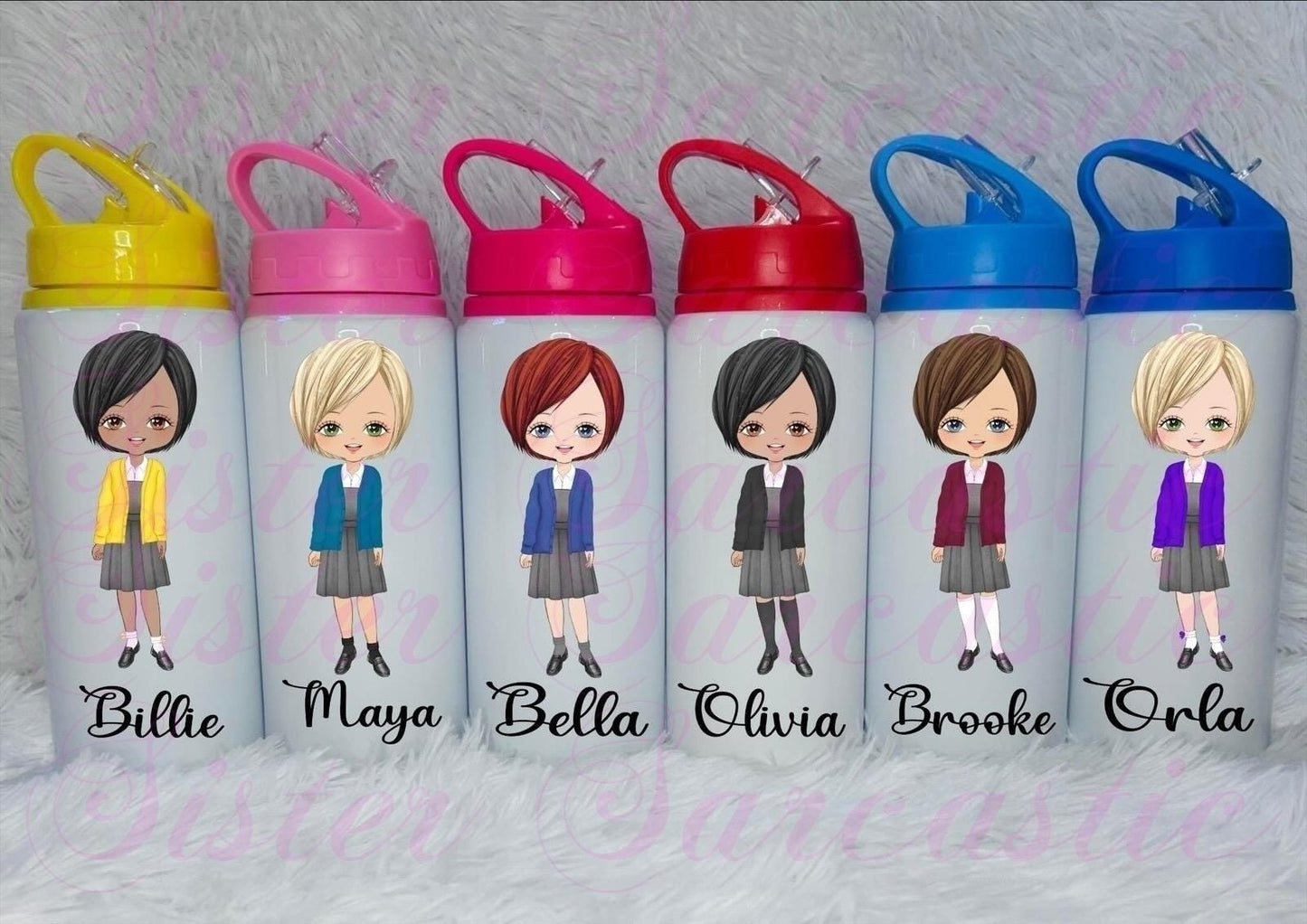 Personalised School Water Bottle: First Day Gift for Girls