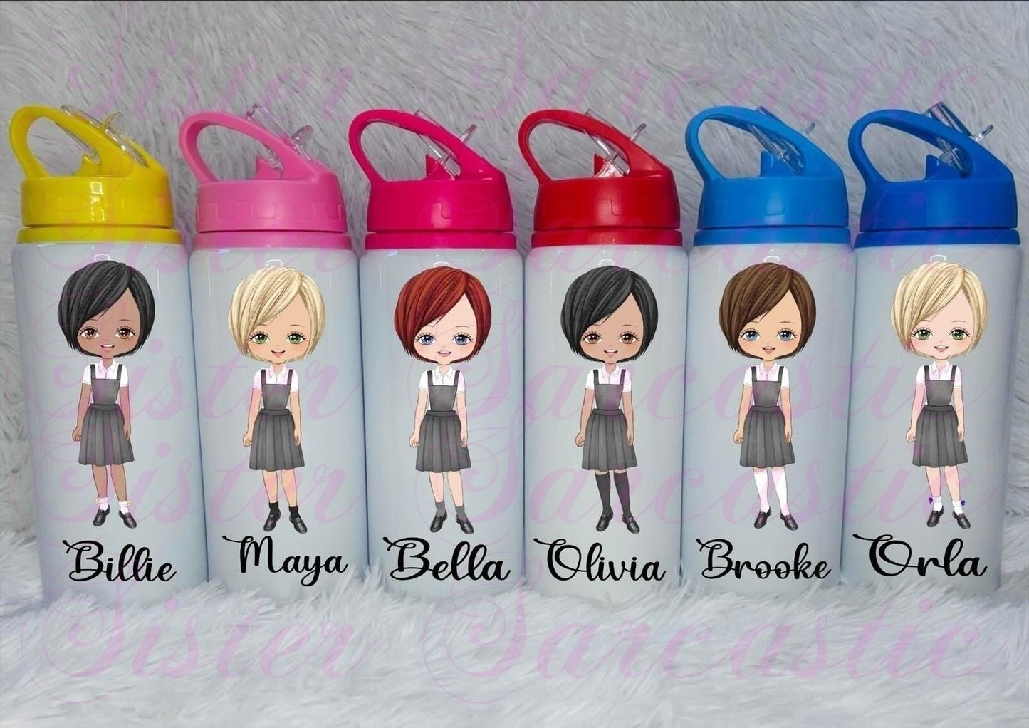 Personalised School Water Bottle: First Day Gift for Girls