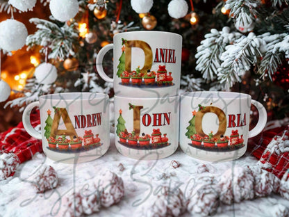 Kids Christmas Stocking Filler - Personalised Christmas Bauble - Keepsake Gift - Christmas Train - Daughter Granddaughter Son Nephew Niece