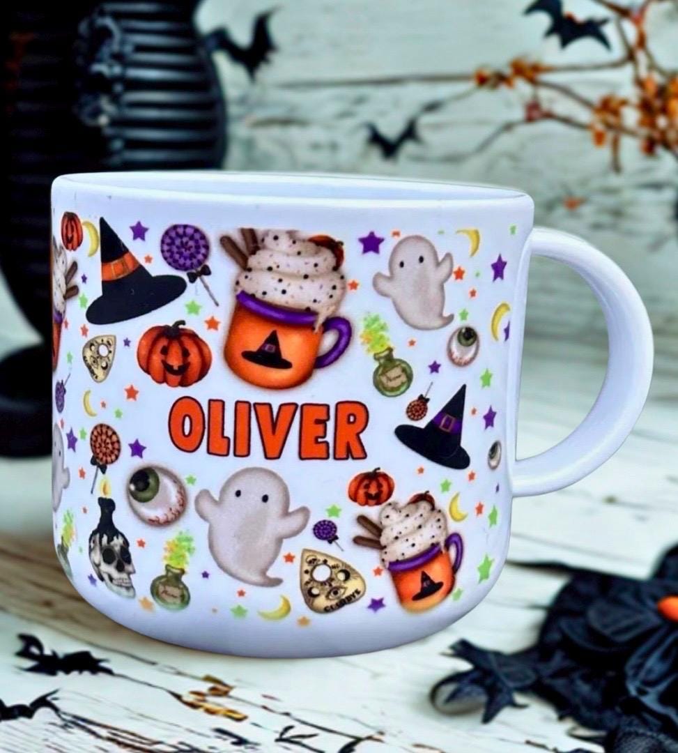 Kids Personalised Halloween Gift Son Daughter Granddaughter Grandson Nephew Niece Cup Mug Gift Present