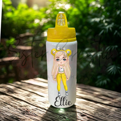 Personalised Girls Children In Need Water Bottle - Kids Gift - Children In Need - Daughter - Granddaughter - Niece