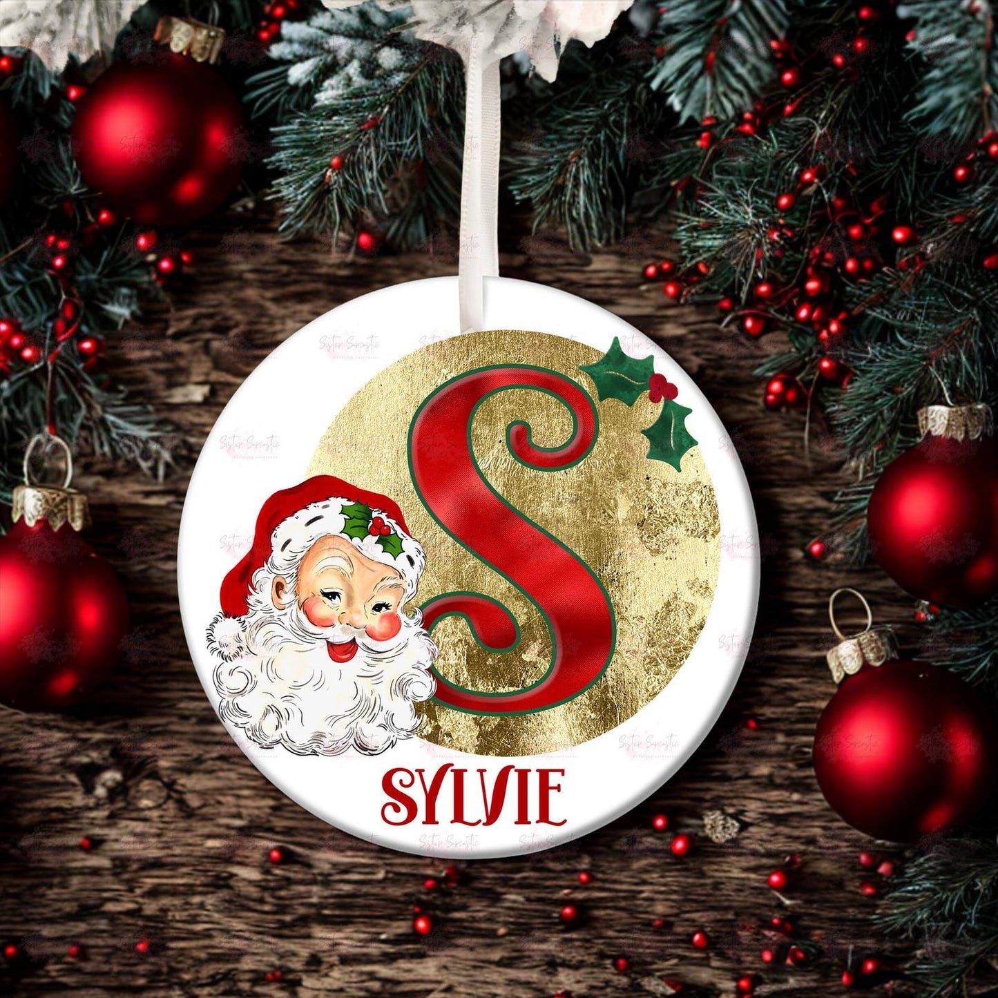 Personalised Kids Christmas Decoration – Santa Christmas Gift - Custom Bauble Gift for Boys & Girls - Stocking Filler - Christmas Eve Box