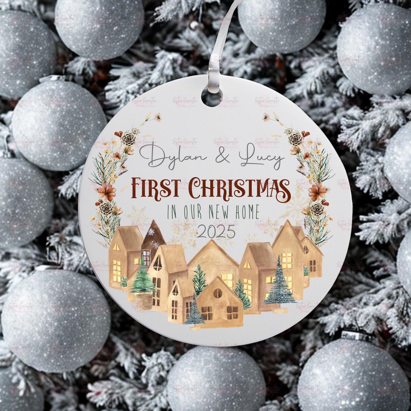 Personalised Christmas Decoration – First Christmas In Our New Home - Custom Bauble Gift - Stocking Filler - Christmas Eve Box