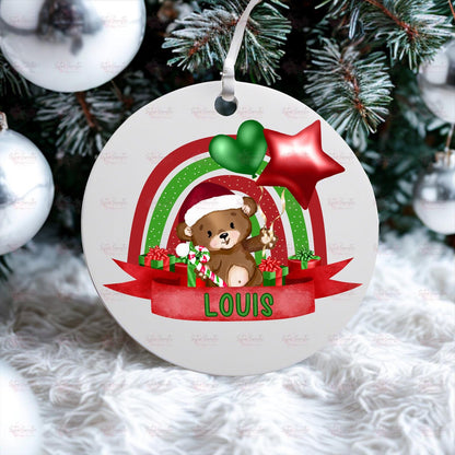 Personalised Kids Christmas Decoration – Nephew Christmas Gift - Custom Bauble Gift for Boys - Stocking Filler - Christmas Eve Box
