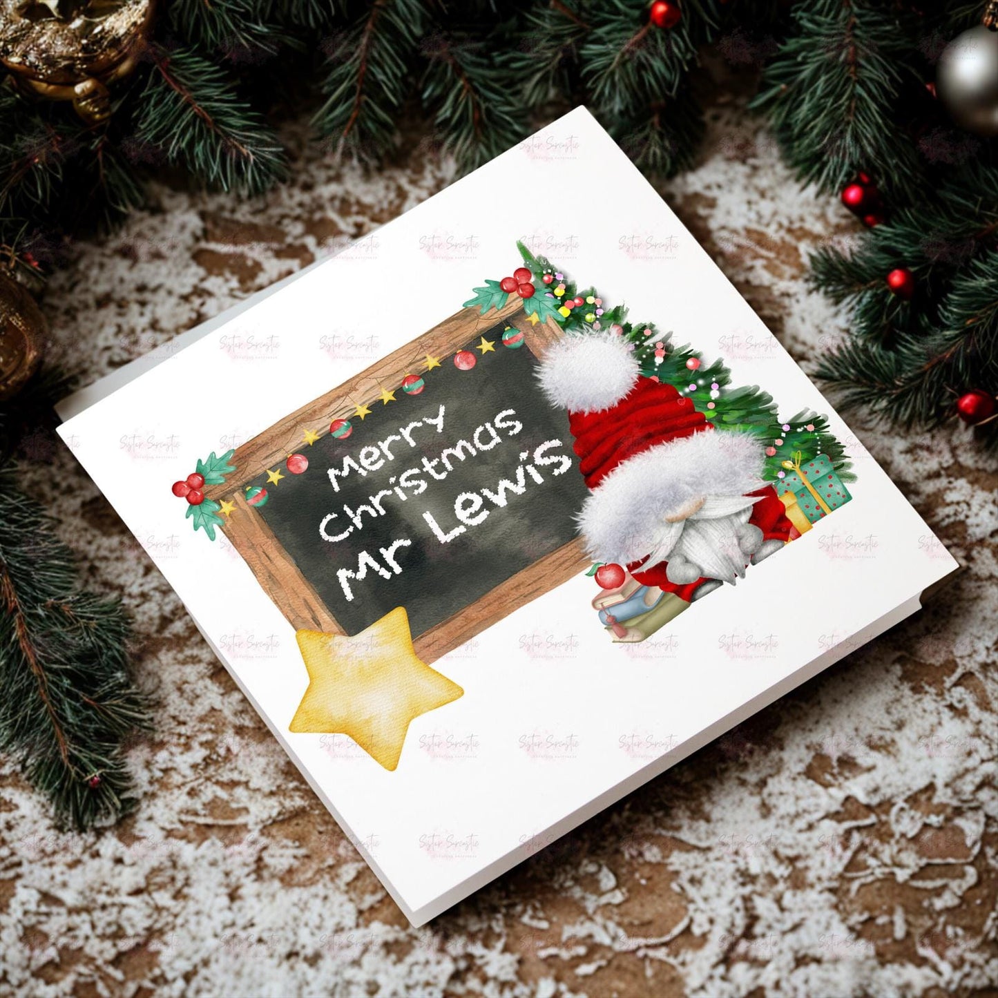 Personalised Christmas Decoration – Teacher Christmas Gift - Custom Bauble Gift - Stocking Filler - Christmas Eve Box