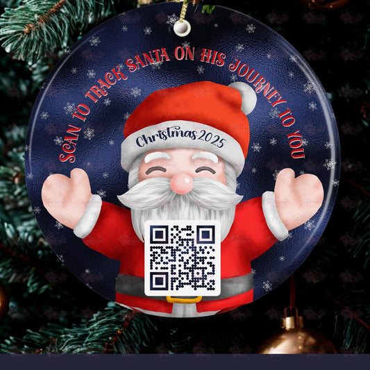 Personalised Kids Christmas Decoration – Santa Tracker North Pole - Bauble Gift for Boys & Girls - Stocking Filler - Christmas Eve Box