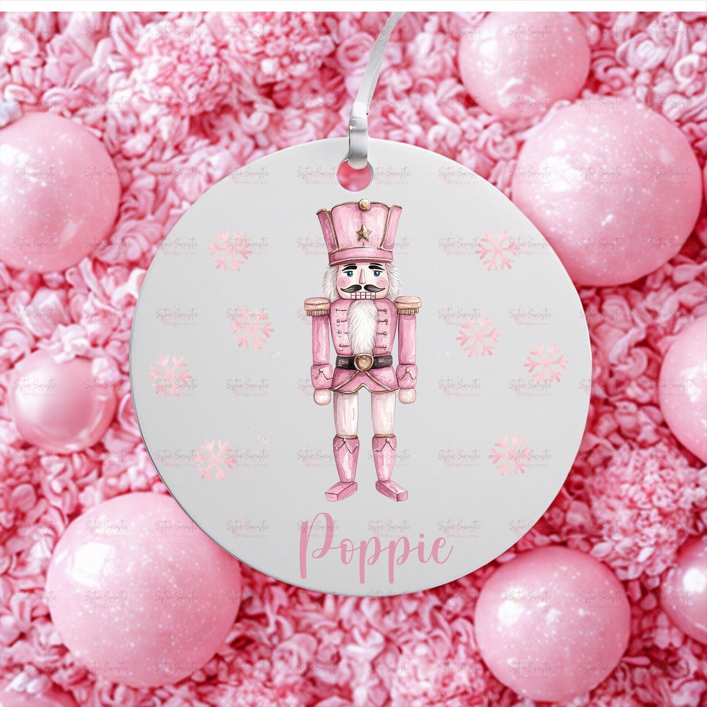 Personalised Kids Christmas Decoration – Granddaughter Christmas Gift - Nutcracker Bauble for Girls - Stocking Filler - Christmas Eve Box