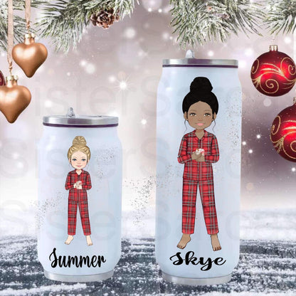 Granddaughter Christmas Gift - Personalised Metal Can Water Bottle - Daughter Present - Christmas Box Stuffers - Christmas - Stocking Filler