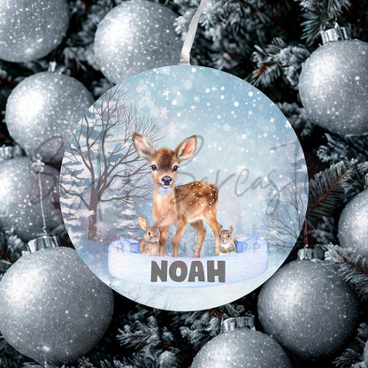 Personalised Kids Christmas Decoration – Granddaughter Christmas Gift - Custom Bauble Gift for Boys & Girls - Stocking Filler - Christmas