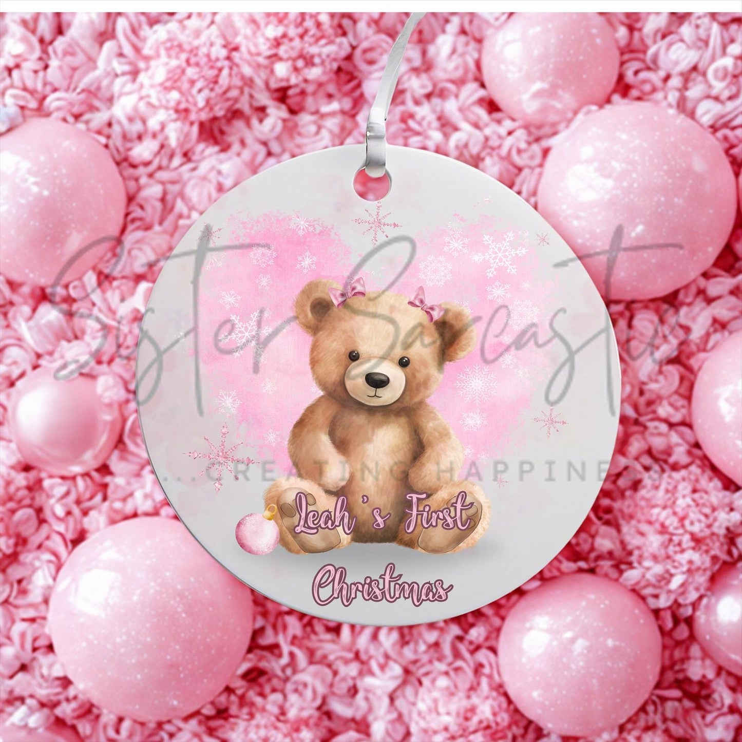 Personalised Baby Girl Christmas Decoration – Granddaughter First Christmas Gift - 1st Bauble Gift - Stocking Filler - Christmas Eve Box