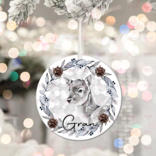 Personalised Christmas Decoration – Gran Christmas Gift - Custom Bauble Gift - Stocking Filler - Christmas Eve Box