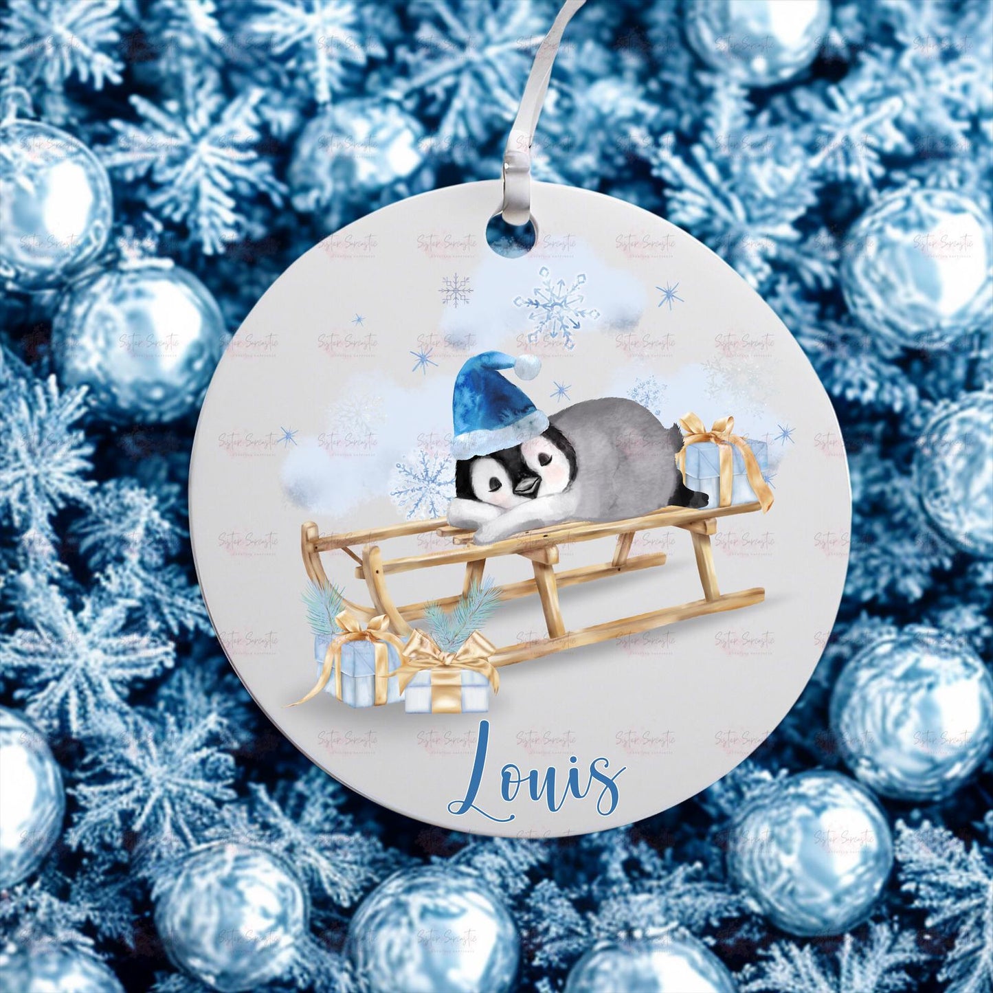 Personalised Kids Christmas Decoration – Grandson Christmas Gift - Custom Bauble Gift for Boys - Stocking Filler - Christmas Eve Box