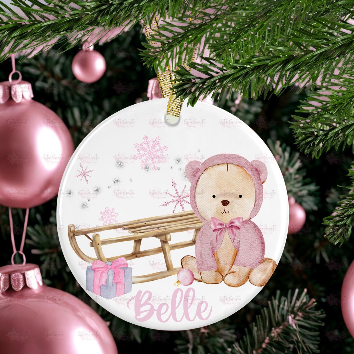 Personalised Kids Christmas Decoration – Granddaughter First Christmas Gift - Custom Bauble Gift - Stocking Filler - Christmas Eve Box