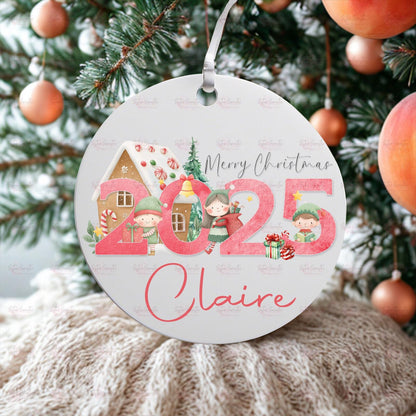Personalised Kids Christmas Decoration – Niece Christmas Gift - Custom Bauble Gift for Boys & Girls - Stocking Filler - Christmas Eve Box