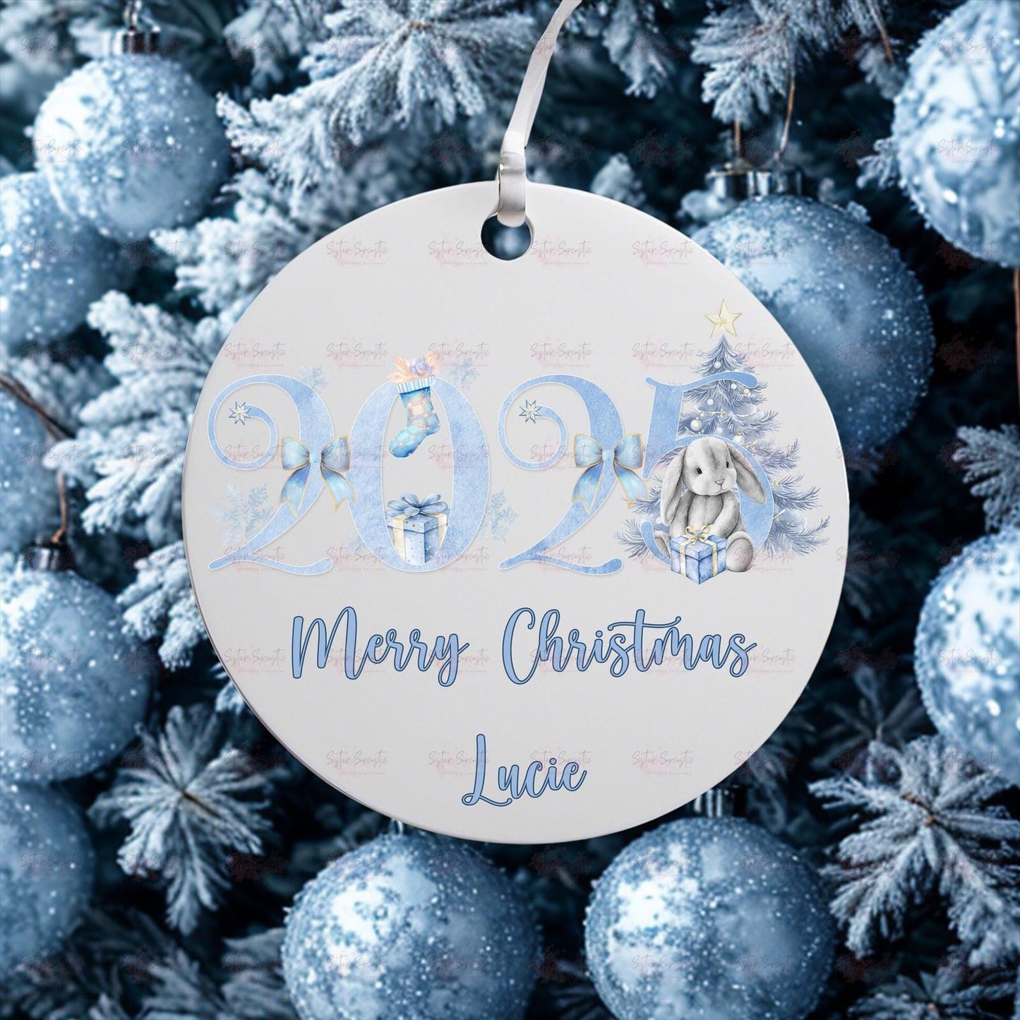 Personalised Kids Christmas Decoration – Granddaughter Christmas Gift - Bauble Gift for Boys & Girls - Stocking Filler - Christmas Eve Box