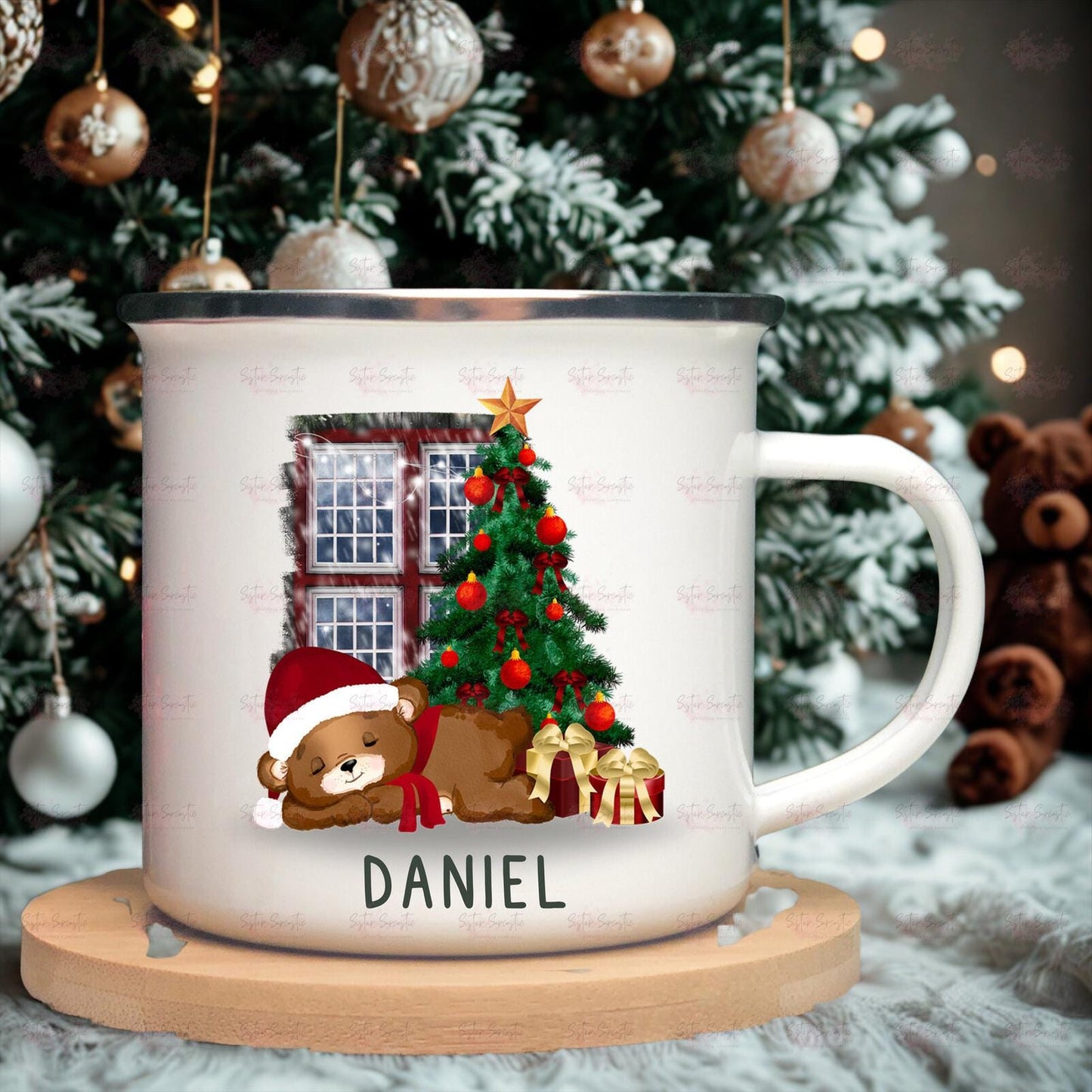 Kids Christmas Gift - Personalised Christmas Children’s Cup - Hot Chocolate Mug - Bear Mug - Christmas Eve Box Filler - Toddler Cup