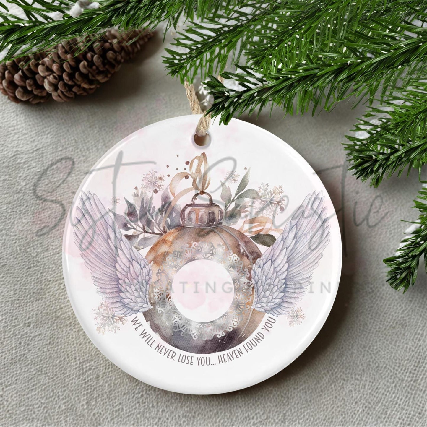 Personalised Christmas Decoration – Memory Heaven Christmas Bauble - Custom Bauble Gift - Stocking Filler - Christmas Eve Box