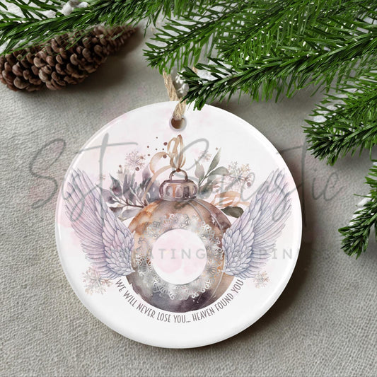 Personalised Christmas Decoration – Memory Heaven Christmas Bauble - Custom Bauble Gift - Stocking Filler - Christmas Eve Box