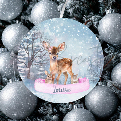 Personalised Kids Christmas Decoration – Granddaughter Christmas Gift - Custom Bauble Gift for Boys & Girls - Stocking Filler - Christmas