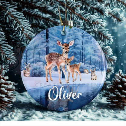 Personalised Kids Christmas Decoration – Grandson Christmas Gift - Custom Bauble Gift for Boys & Girls - Stocking Filler - Christmas Eve Box