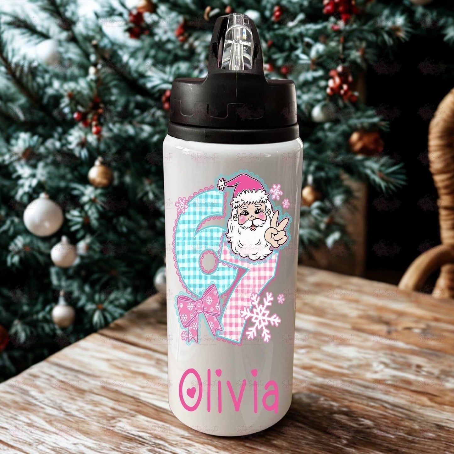 Personalised 67 Six Seven Water Bottle - Italian Brainrot - Christmas Gift - Granddaughter Gift - Stocking Filler - 6 7 Gift - Metal Can