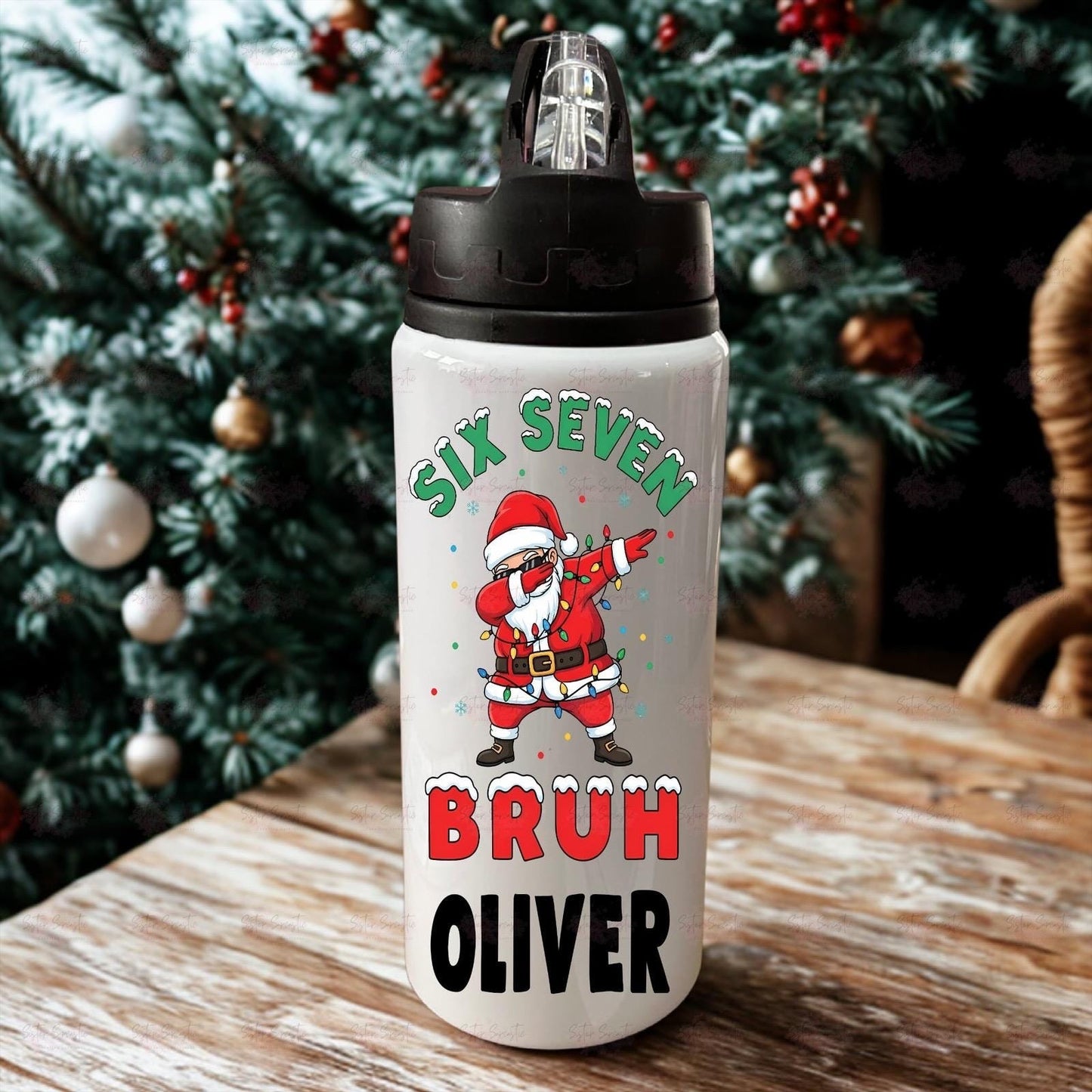 Personalised 67 Six Seven Water Bottle - Bruh Christmas Gift - Granddaughter Gift - Stocking Filler - 6 7 Son Gift - Metal Can