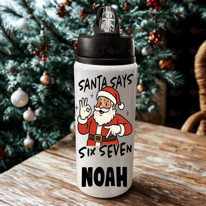 Personalised 67 Six Seven Water Bottle - Italian Brainrot - Christmas Gift - Granddaughter Gift - Stocking Filler - 6 7 Son Gift - Metal Can