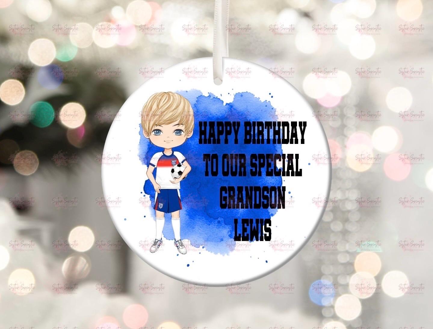 Personalised England Football Boy Keepsake - Birthday Gift - Grandson Gift - Son Gift - Football Christmas Gift