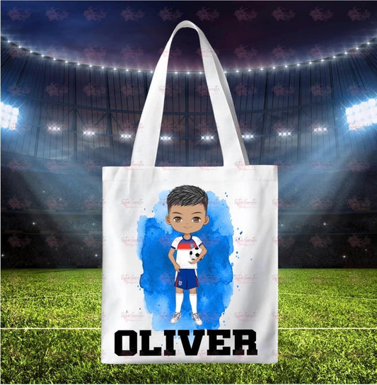 Personalised England Football Boys Sports Tote Bag - Birthday Gift - Grandson Gift - Son Gift - Christmas Gift - Personalised Bag