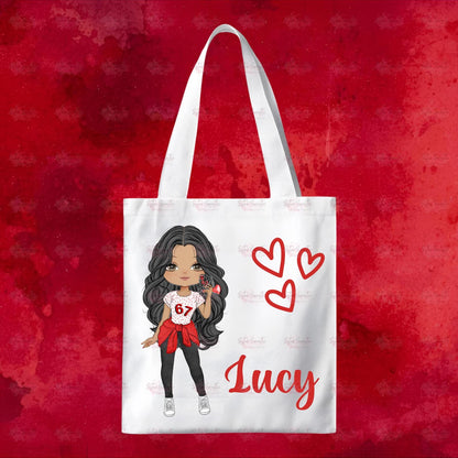 Personalised 67 Girls Kids Sports Tote Bag - Birthday Gift - Granddaughter Gift - Daughter Gift - Christmas Gift - Personalised Bag