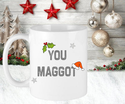 Personalised Christmas You Scumbag You Maggot Funny Present Gift For Him Her Novelty Mug Cup Christmas Eve Stocking Filler