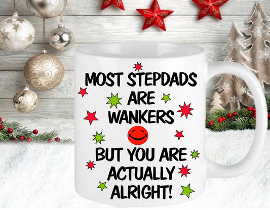 Most stepdads stepdad step dad rude funny Christmas 11oz white cup mug gift present Father’s Day Christmas