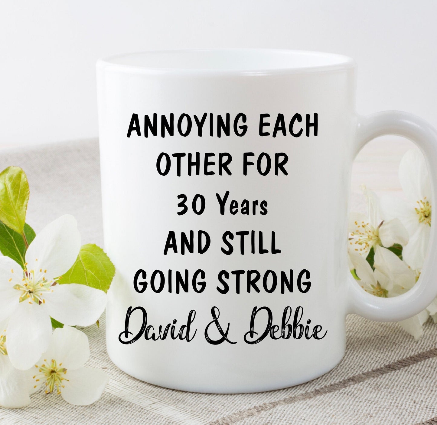 Husband wife couple anniversary annoying each other funny 11oz personalised mug Christmas birthday love