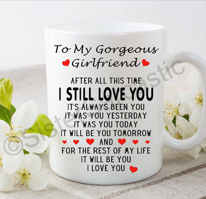 I love you husband wife fiancé fiancée 11oz white mug cup Valentine’s Day boyfriend girlfriend partner Christmas birthday present