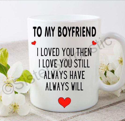 I love you husband wife fiancé fiancée 11oz white mug cup Valentine’s Day present boyfriend girlfriend partner birthday Christmas gift