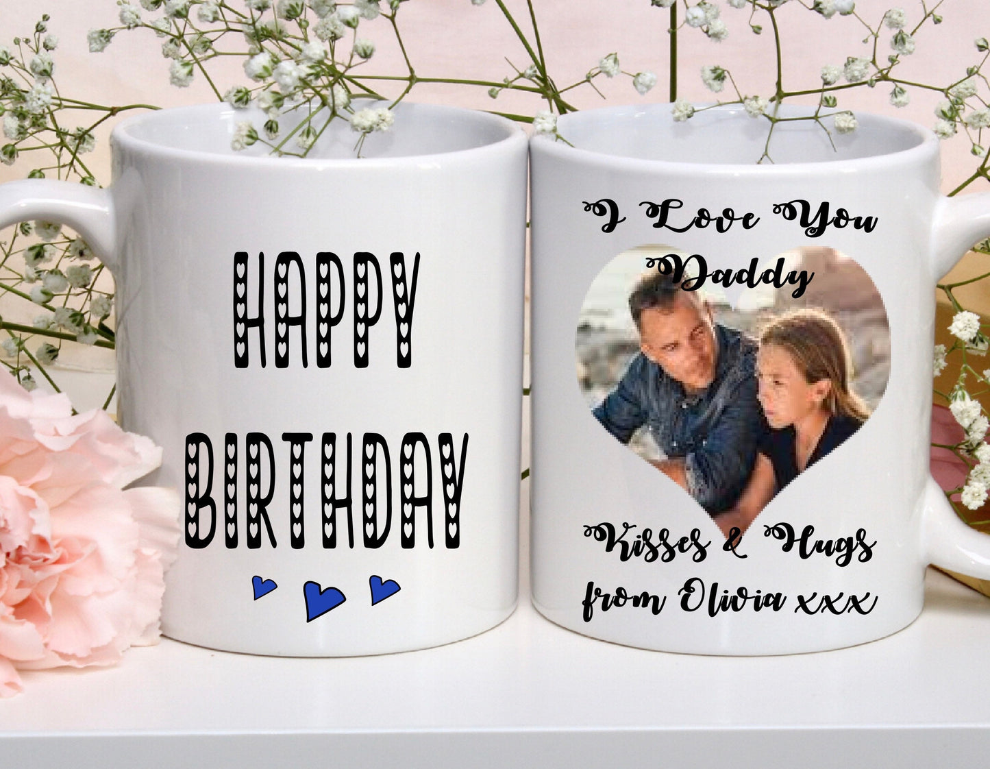 Personalised photo Father’s Day Birthday Christmas 11oz white cup mug gift present