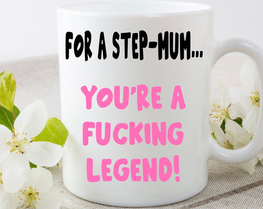 Happy Mother’s Day step-mum step mum rude funny cup mug gift present birthday Christmas ideas for her
