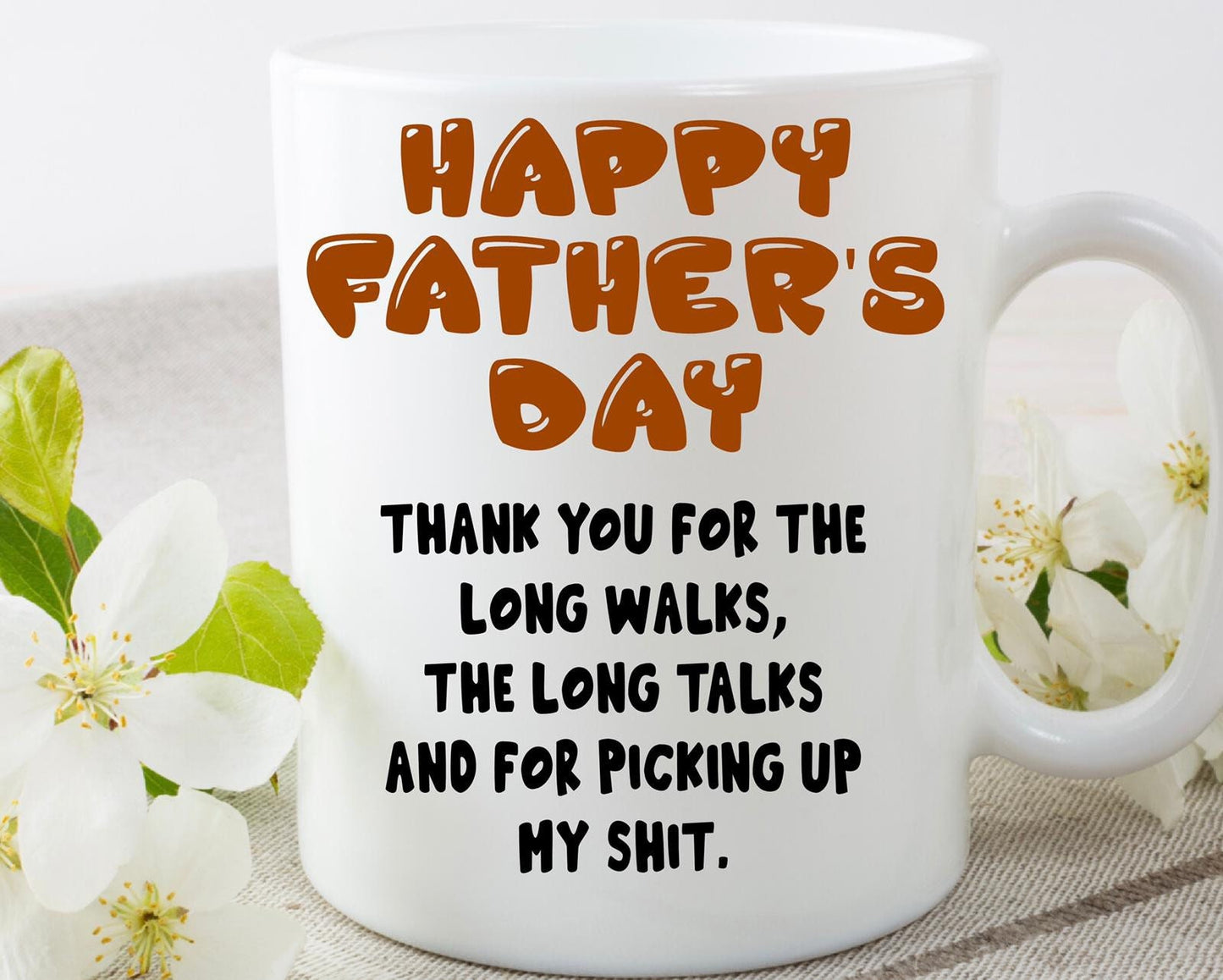 Dog Dad Happy Father’s Day cup mug Funny Humour Personalised Customised Birthday present gift