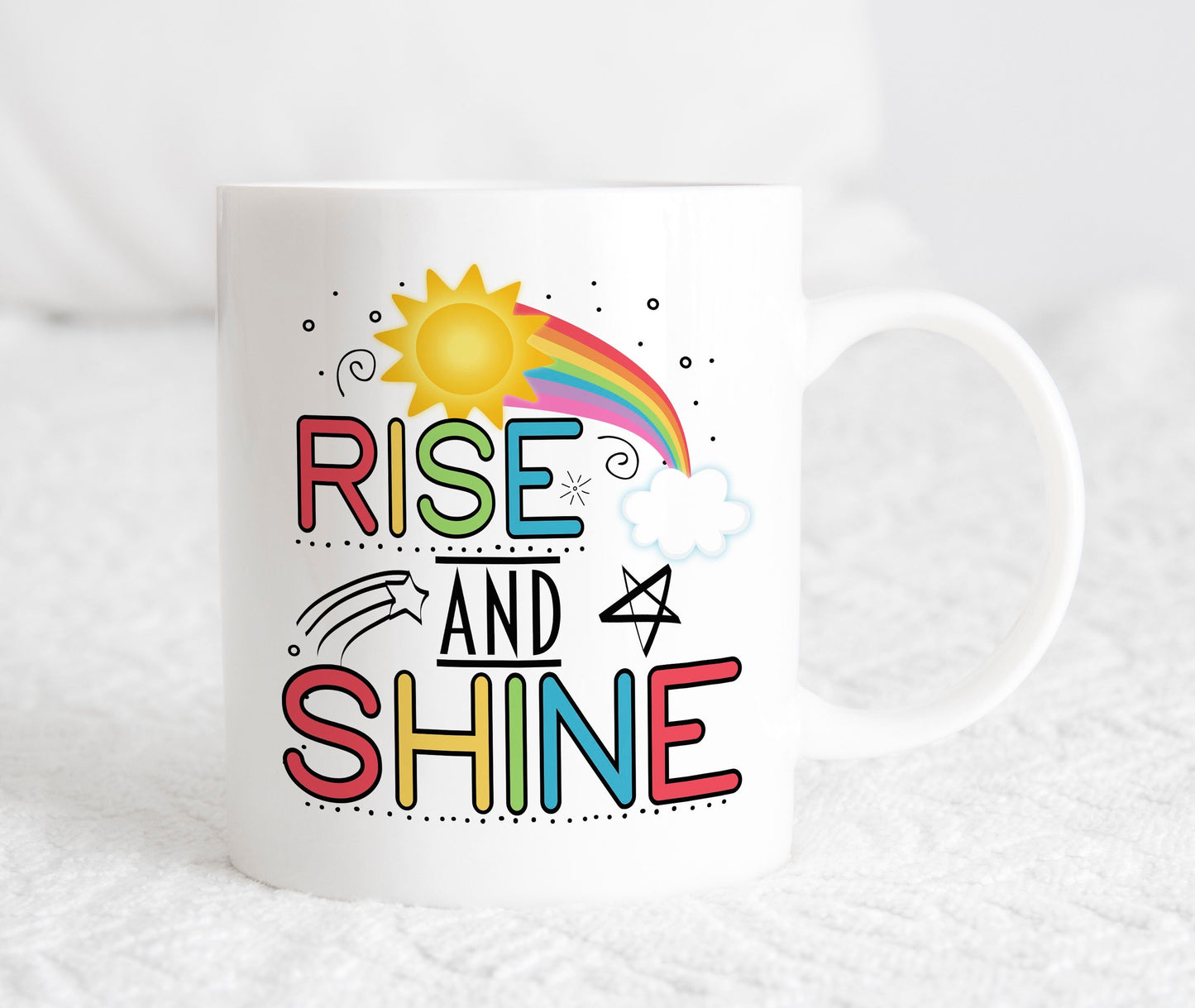 Rise and shine funny tea coffee mug cup birthday present Christmas gift