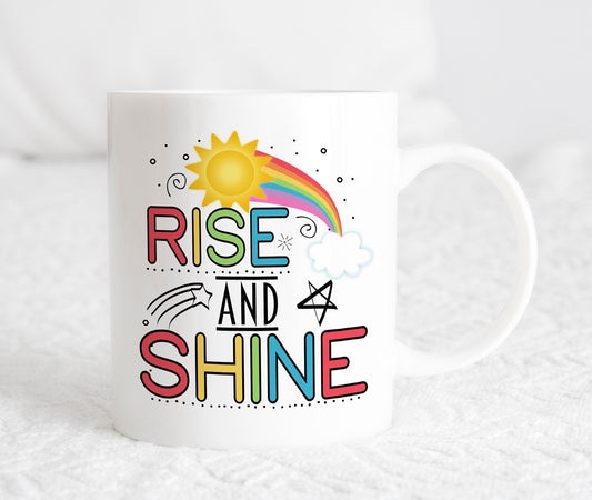 Rise and shine funny tea coffee mug cup birthday present Christmas gift