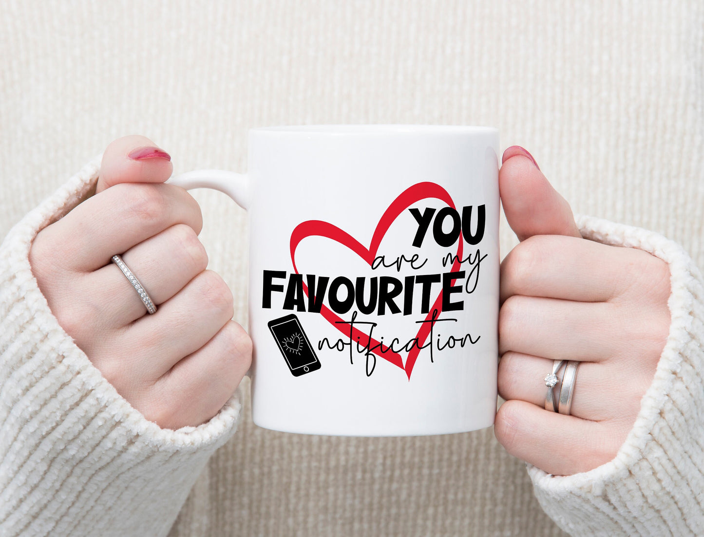 You’re my favourite notification boyfriend girlfriend funny tea coffee mug cup birthday present Christmas gift