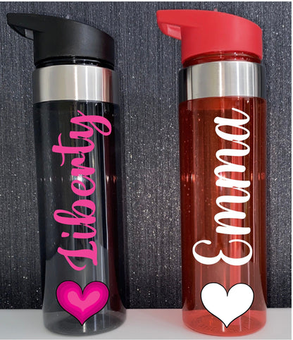 550ml Personalised Custom Water Bottle | Kids Water Bottle | Back to School Bottle | Sports Bottle | Heart Bottle | Gift For Her | Christmas