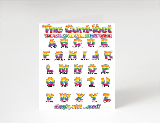 Rude Alphabet Greetings Card | Birthday Anniversary Christmas | Personalised Customised For You | Sister Brother Boyfriend Girlfriend