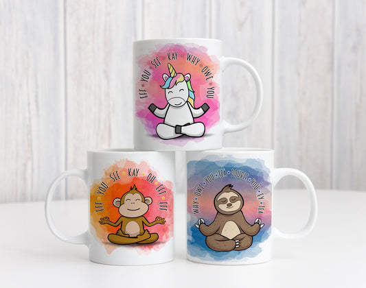 Personalised Mug | Insulting Sloth Unicorn Monkey | Funny Rude Novelty | Tea Coffee Mug Cup | Birthday Present Christmas Gift |