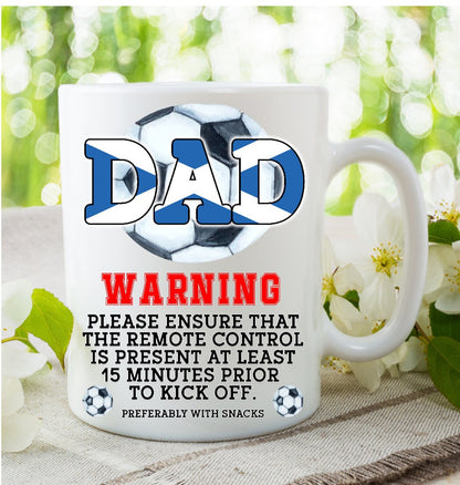 Personalised Customised Mug Father’s Day Football Crazy Scotland England Wales Ireland Tea Coffee Mug Cup Birthday Present Christmas Gift